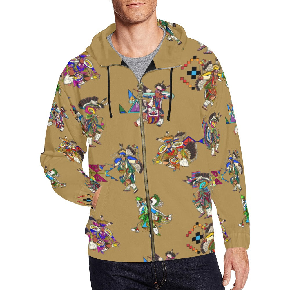 Men's Fancy Dancers Earth Men's Zipper Hoodie