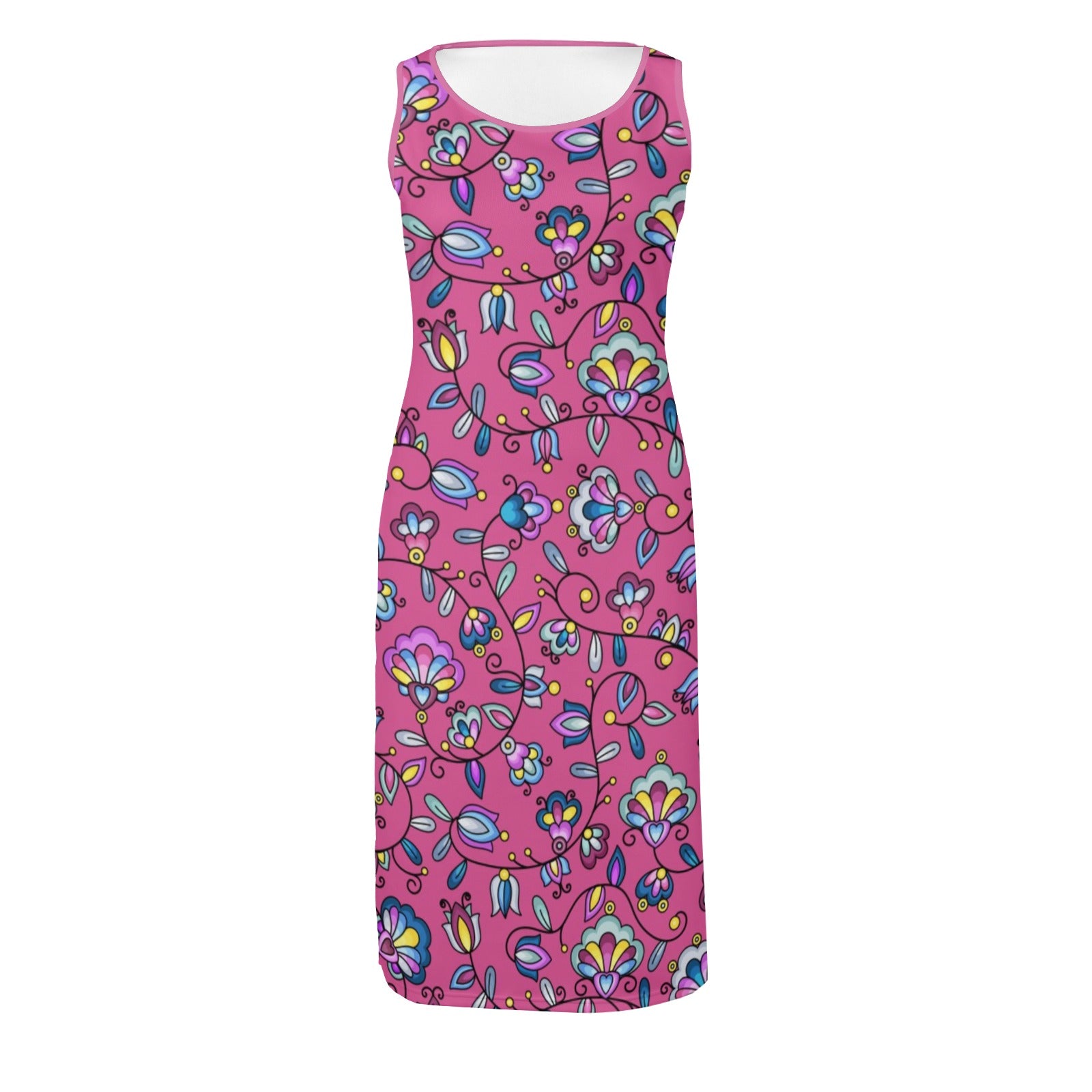 Autumn Bundle Blessing Pink Phaedra Sleeveless Open Fork Long Dress