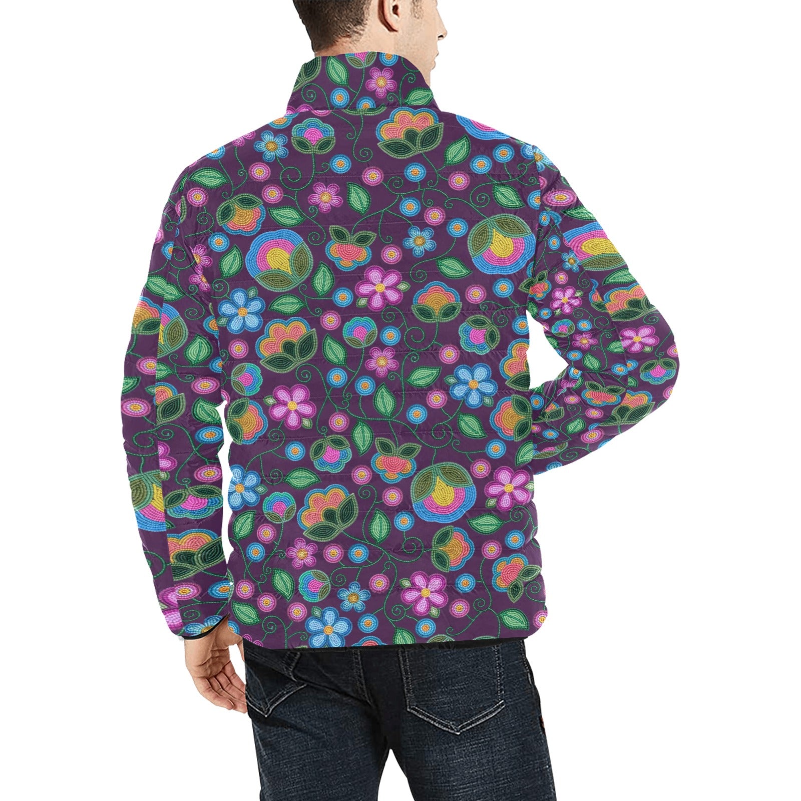 Turquoise Sunbeam Violet Men's Padded Jacket