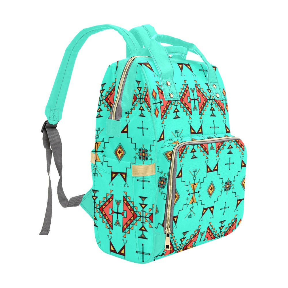 Thunder Flight Turquoise Multi-Function Diaper Backpack/Diaper Bag