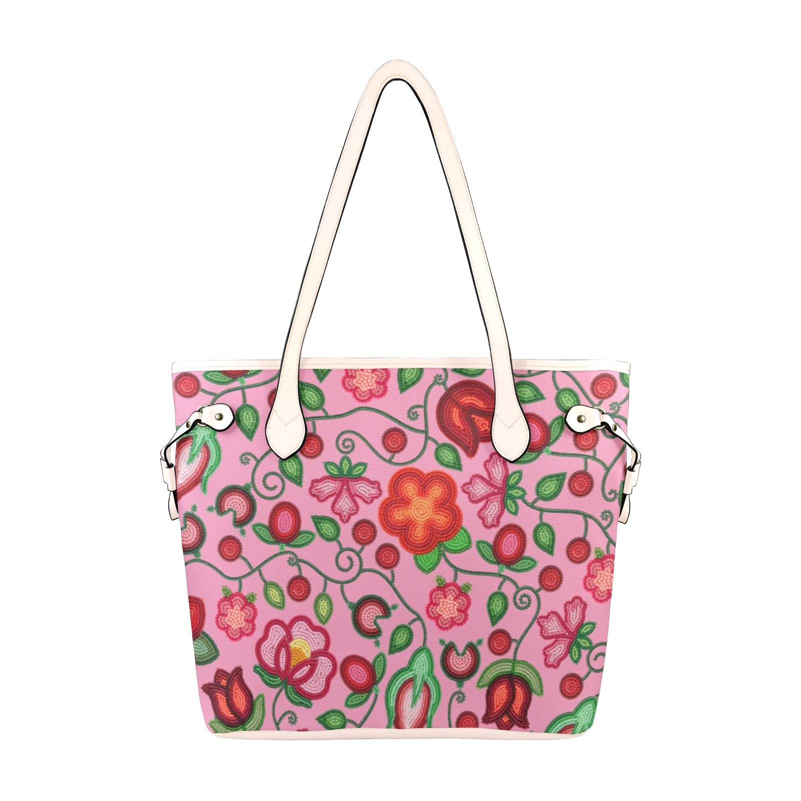 Rose Reverie Pink Clover Canvas Tote Bag