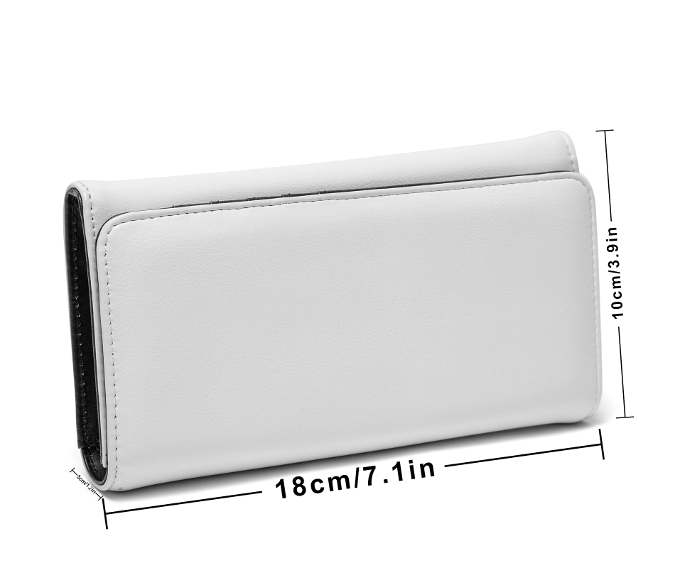 Fire Feather White Foldable Wallet