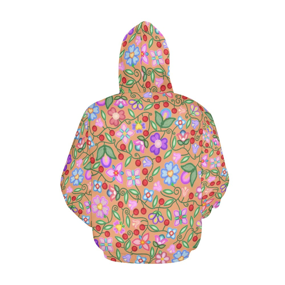 Petal Harmony Terracotta Hoodie for Men (USA Size)