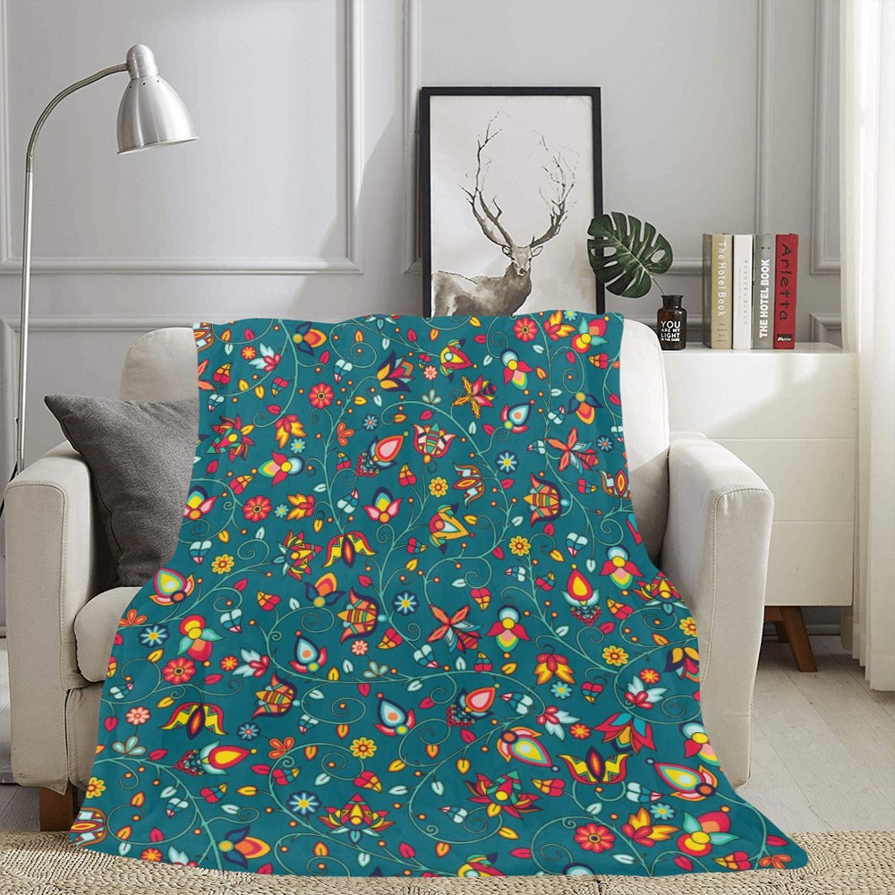 Thorny Path Teal Ultra-Soft Micro Fleece Blanket 60"x80"