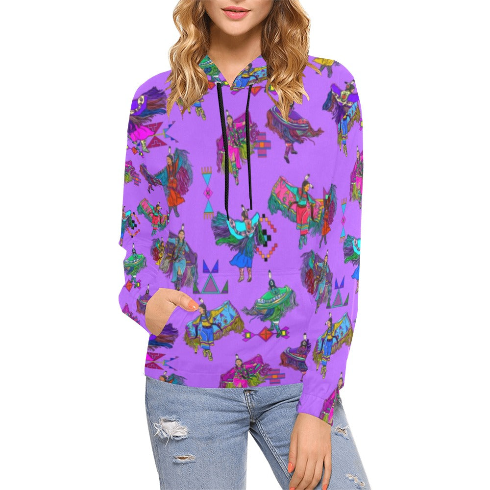 Women's Fancy Dancers Purple Hoodie for Women (USA Size)