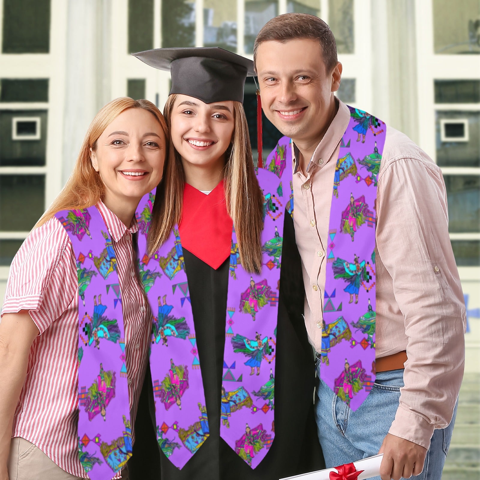Women's Fancy Dancers Purple Graduation Stole