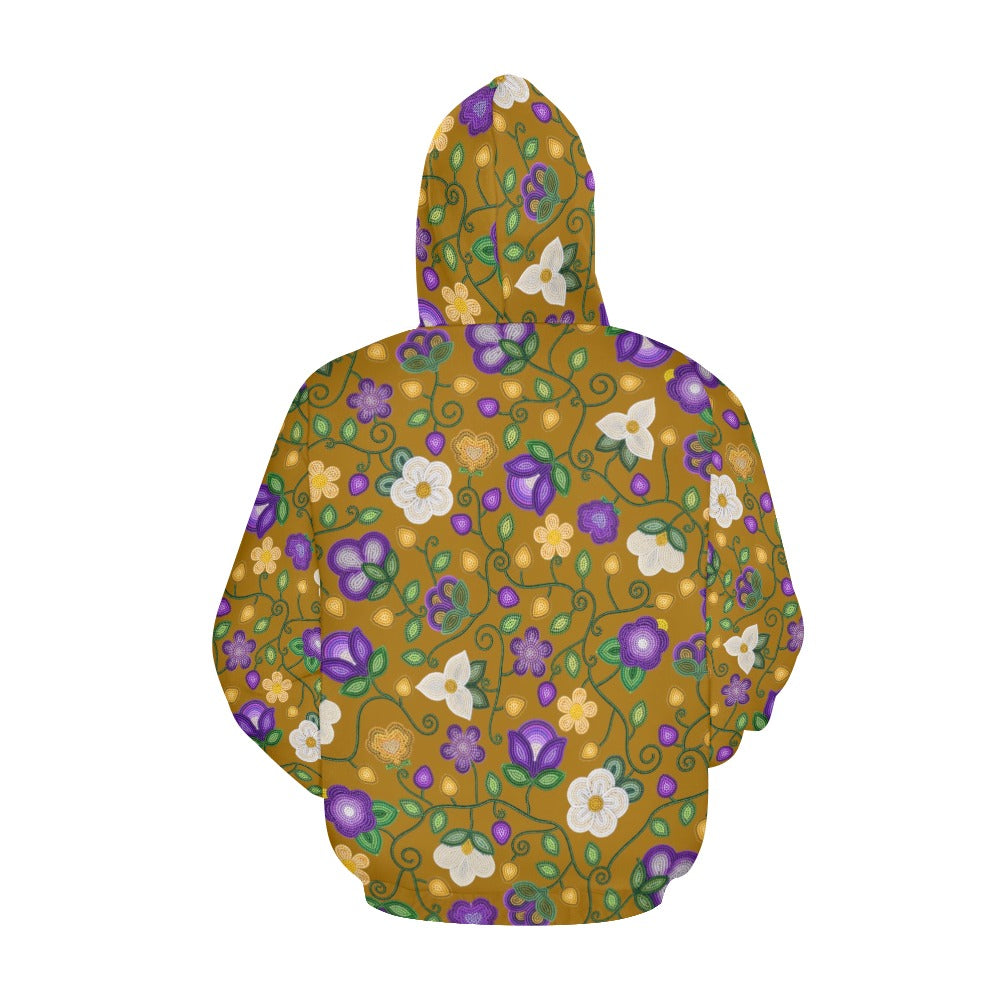 Midnight Moss Bloom Toffee All Over Print Hoodie for Women (USA Size)