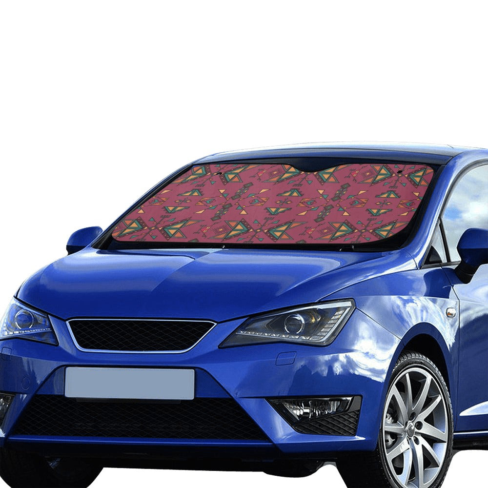 Arrow dawn Maroon Car Sun Shade 55"x30"