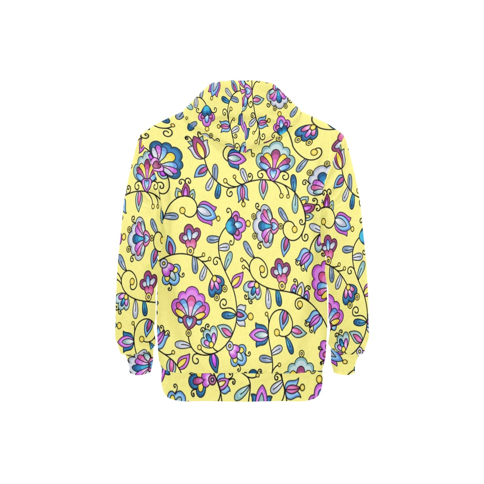 Autumn Bundle Blessing Yellow Men's Long Sleeve Fleece Hoodie