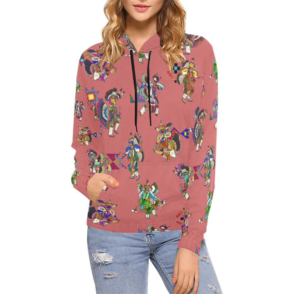 Men's Fancy Dancers Terra Cotta Hoodie for Women (USA Size)