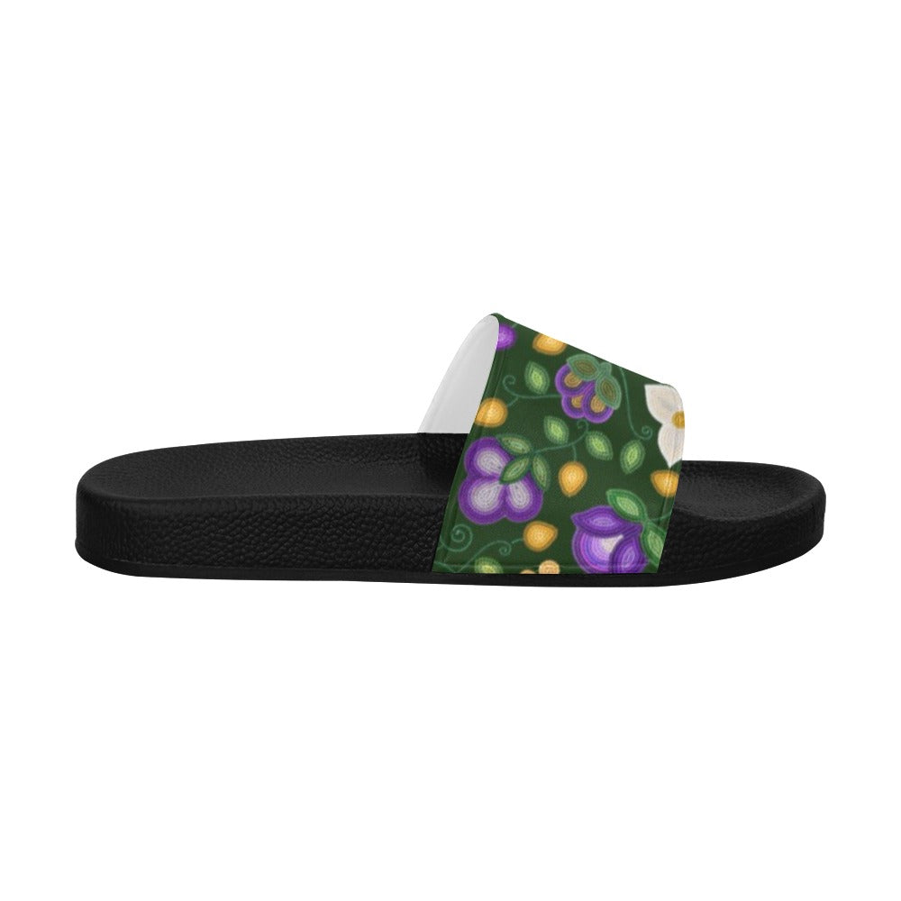 Midnight Moss Bloom Forest Men's Slide Sandals