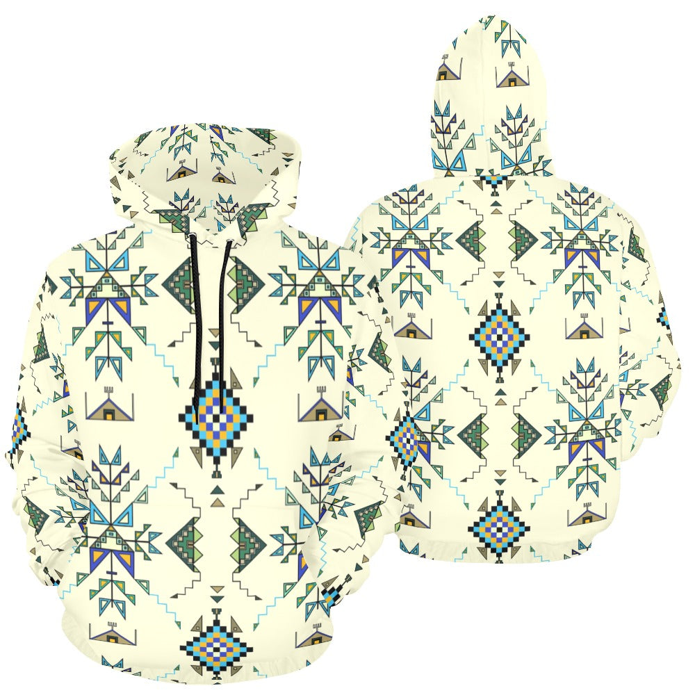 Bear Shield Cream Hoodie for Men (USA Size)