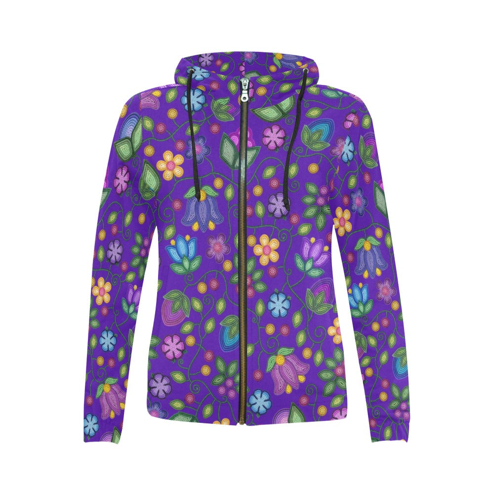Bloom Uplift Indigo Full Zip Hoodie for Women