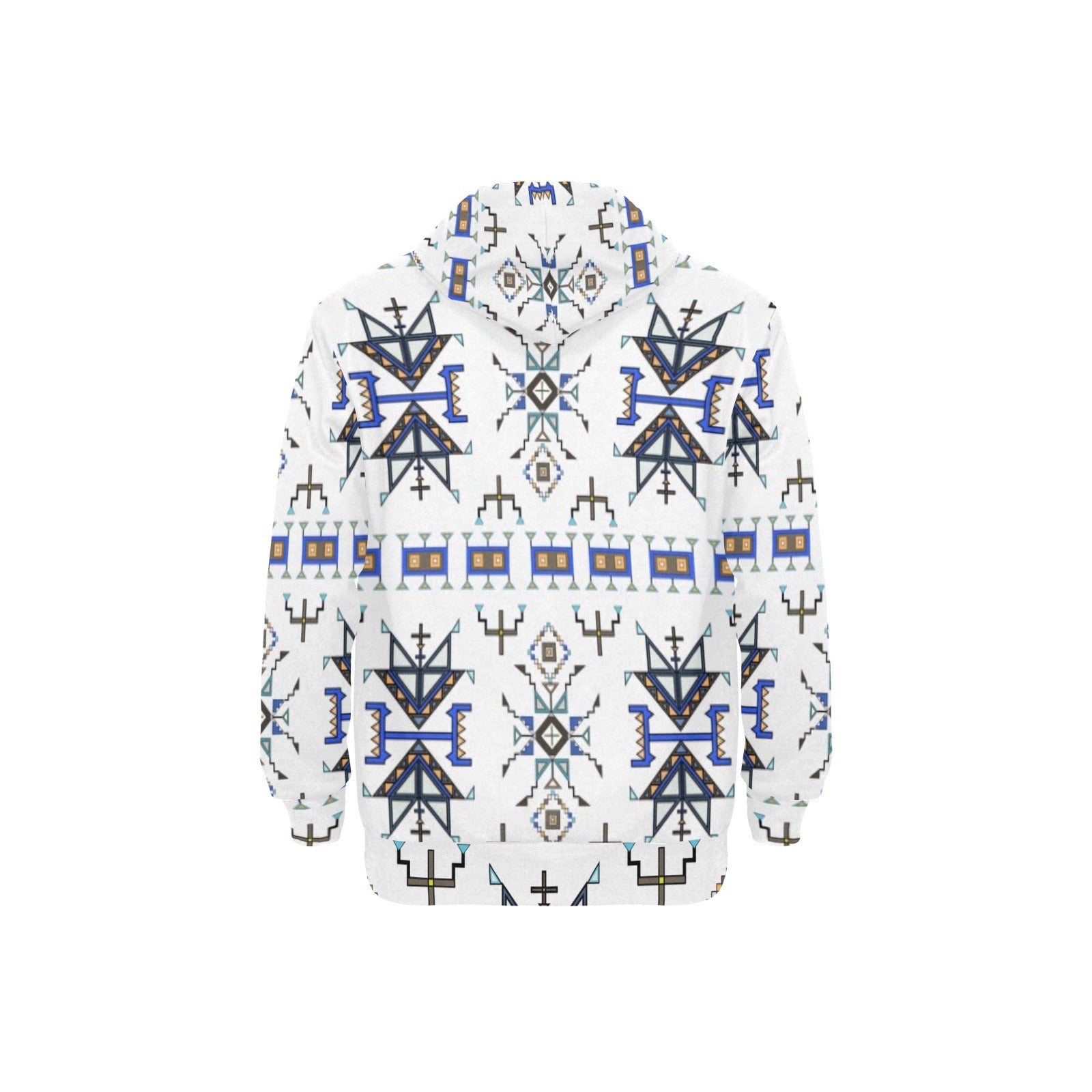 Eagle Strike White Men's Long Sleeve Fleece Hoodie