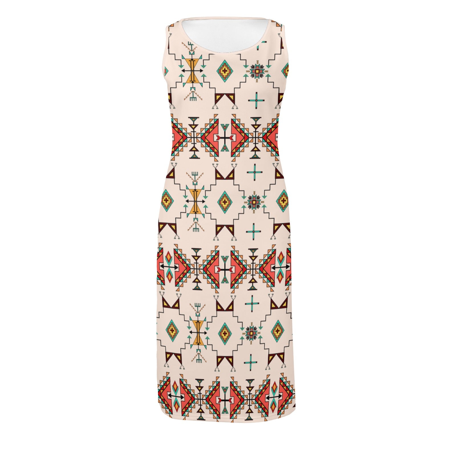 Thunder Flight Cream Phaedra Sleeveless Open Fork Long Dress