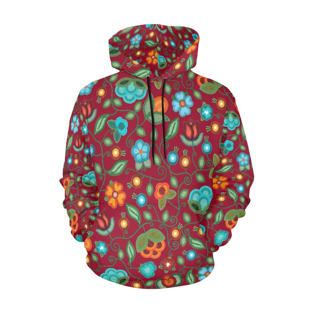 Prairie Fire Petals Red Hoodie for Men (USA Size)