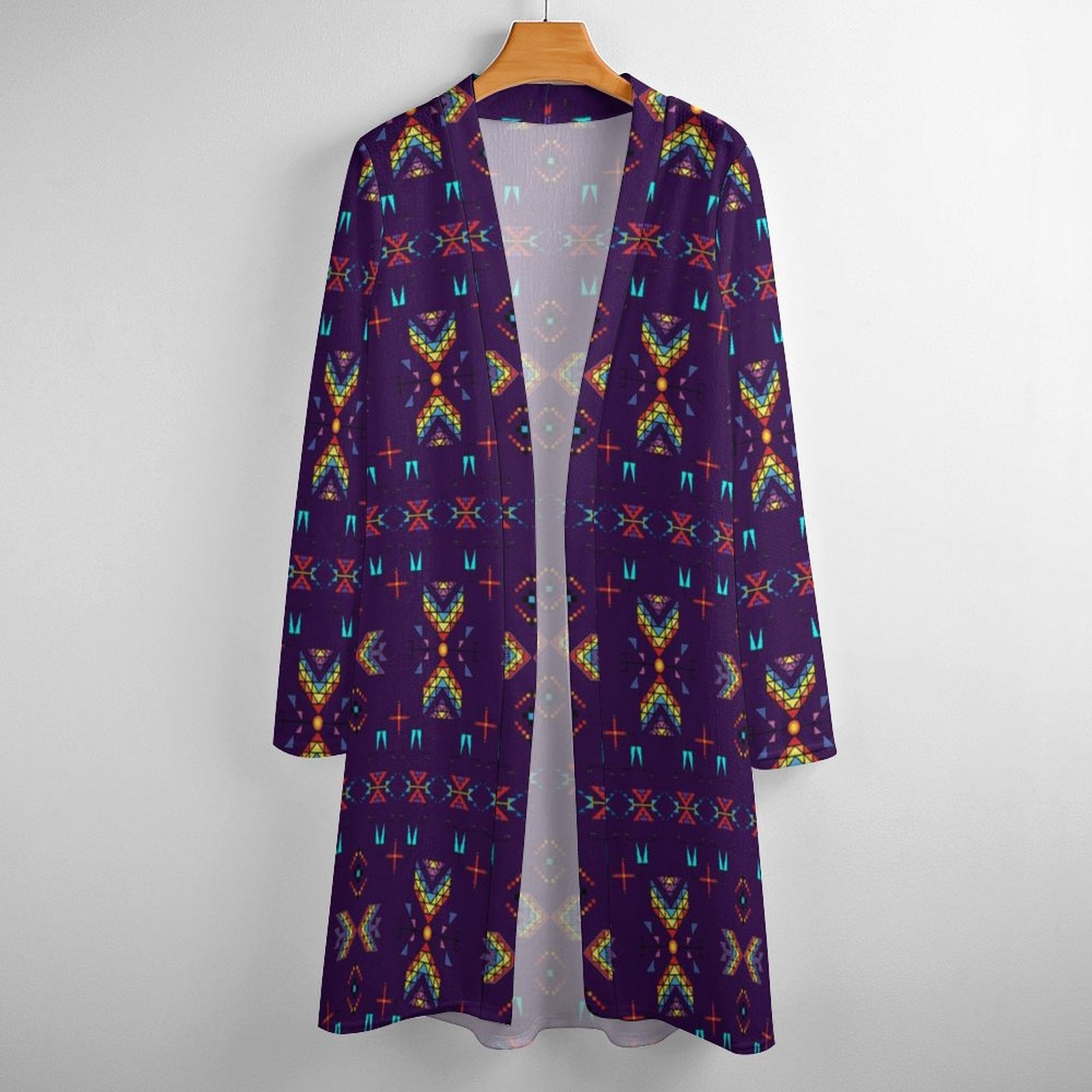 Rainy Chief Rainbow Dark Purple Cardigan