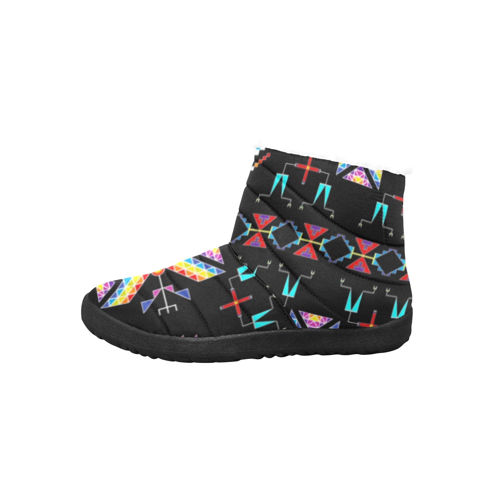 Rainy Chief Rainbow Black Women's Padded Winter Boot