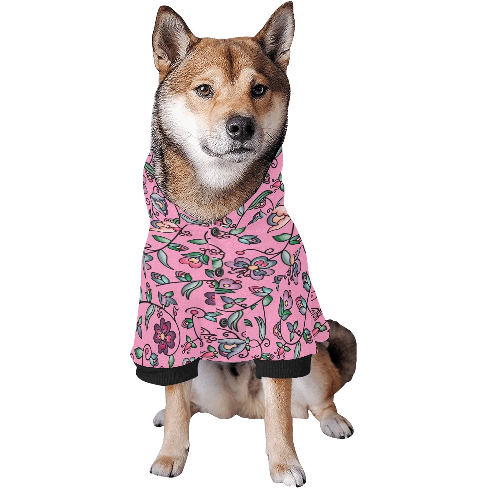 Amber Evening Garland Pink Pet Dog Hoodie
