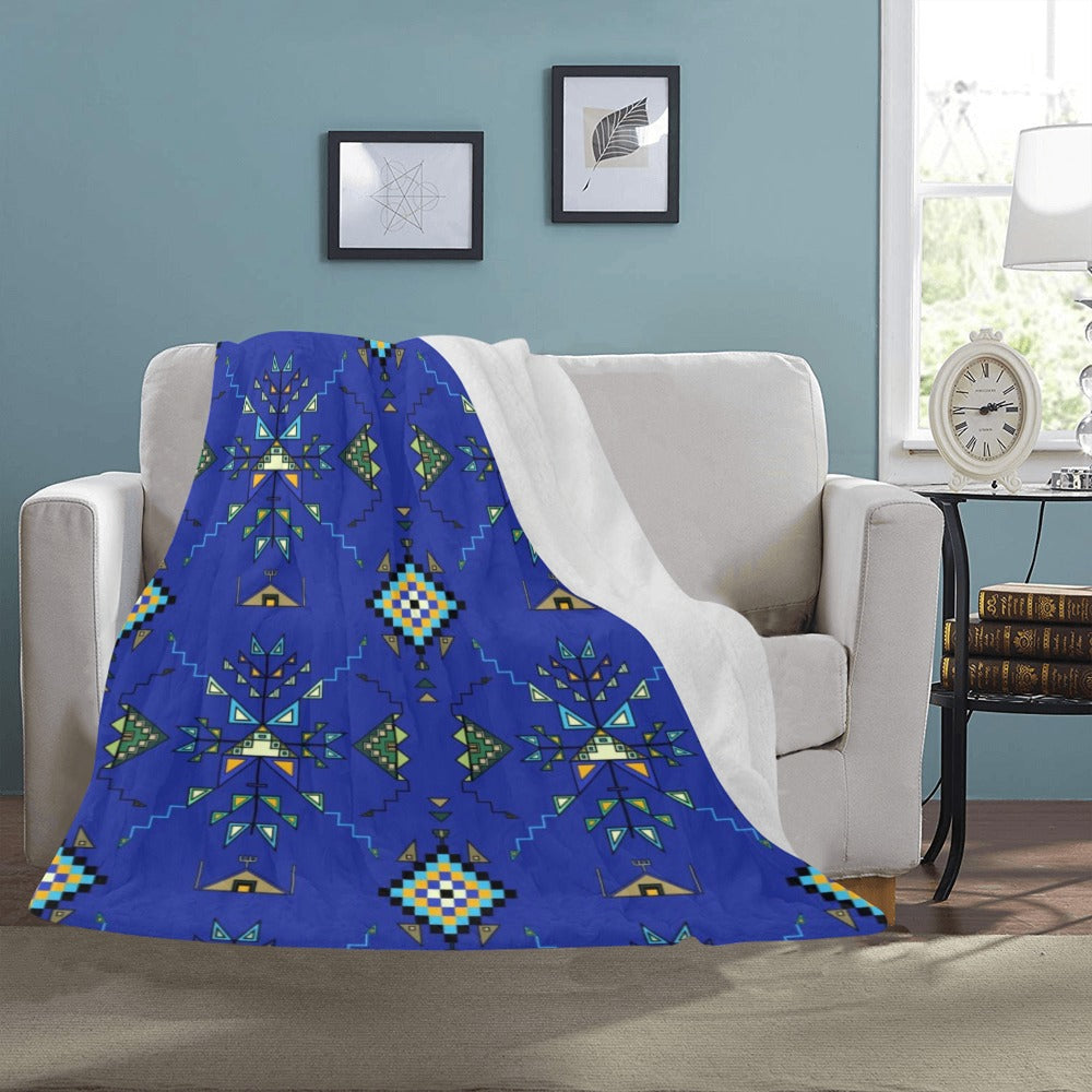 Bear Shield Dark Blue Ultra-Soft Micro Fleece Blanket 50"x60"