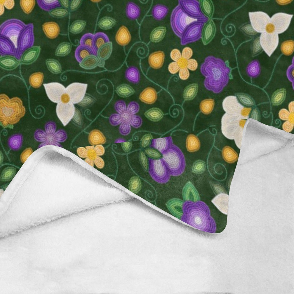 Midnight Moss Bloom Forest Ultra-Soft Micro Fleece Blanket 40"x50"