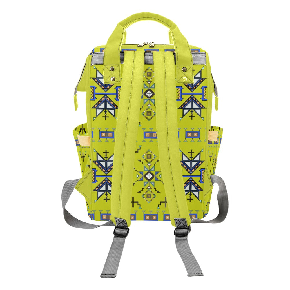 Eagle Strike Lime Multi-Function Diaper Backpack/Diaper Bag