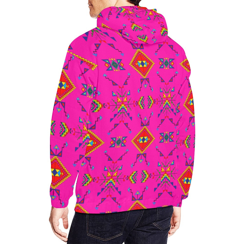 Buffalo Jump Pink Hoodie for Men (USA Size)