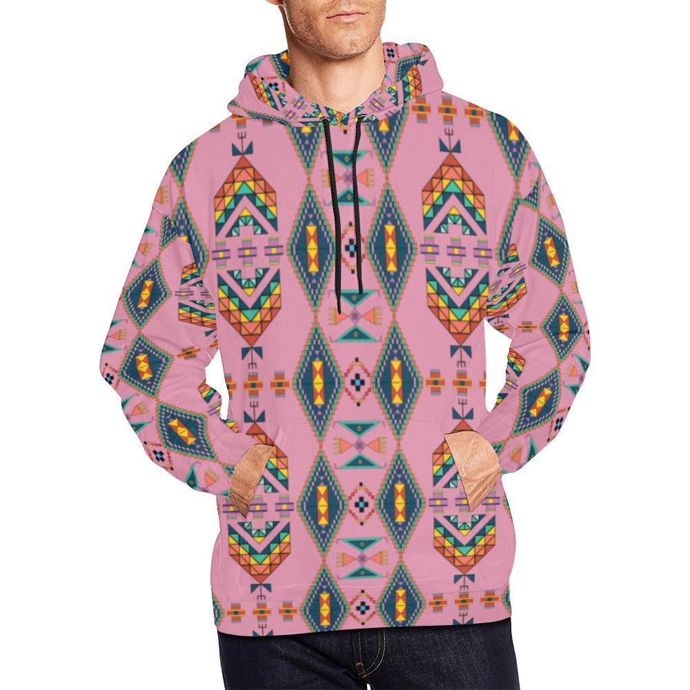 Travois Tipi Dusky Sunset Hoodie for Men (USA Size)