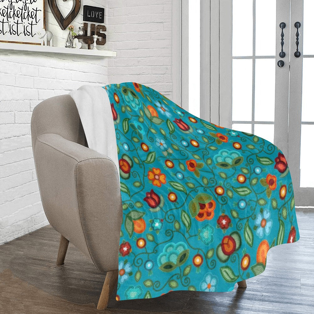 Prairie Fire Petals Ocean Ultra-Soft Micro Fleece Blanket 50"x60"