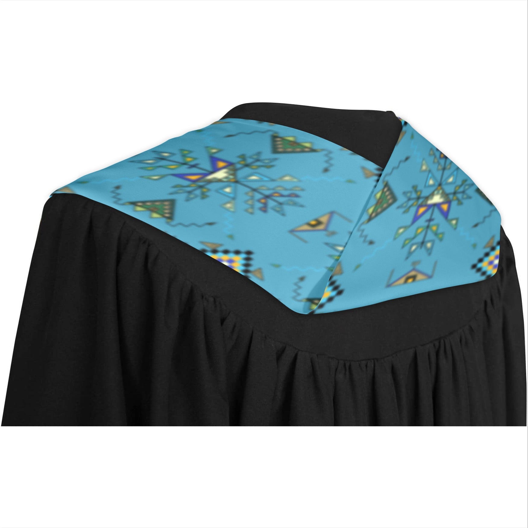 Bear Shield Blue Graduation Stole