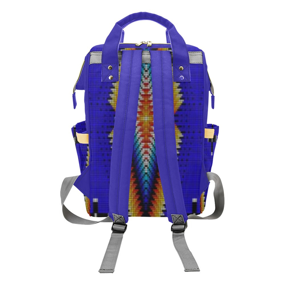 Diamond in the Bluff Blue Multi-Function Diaper Backpack/Diaper Bag