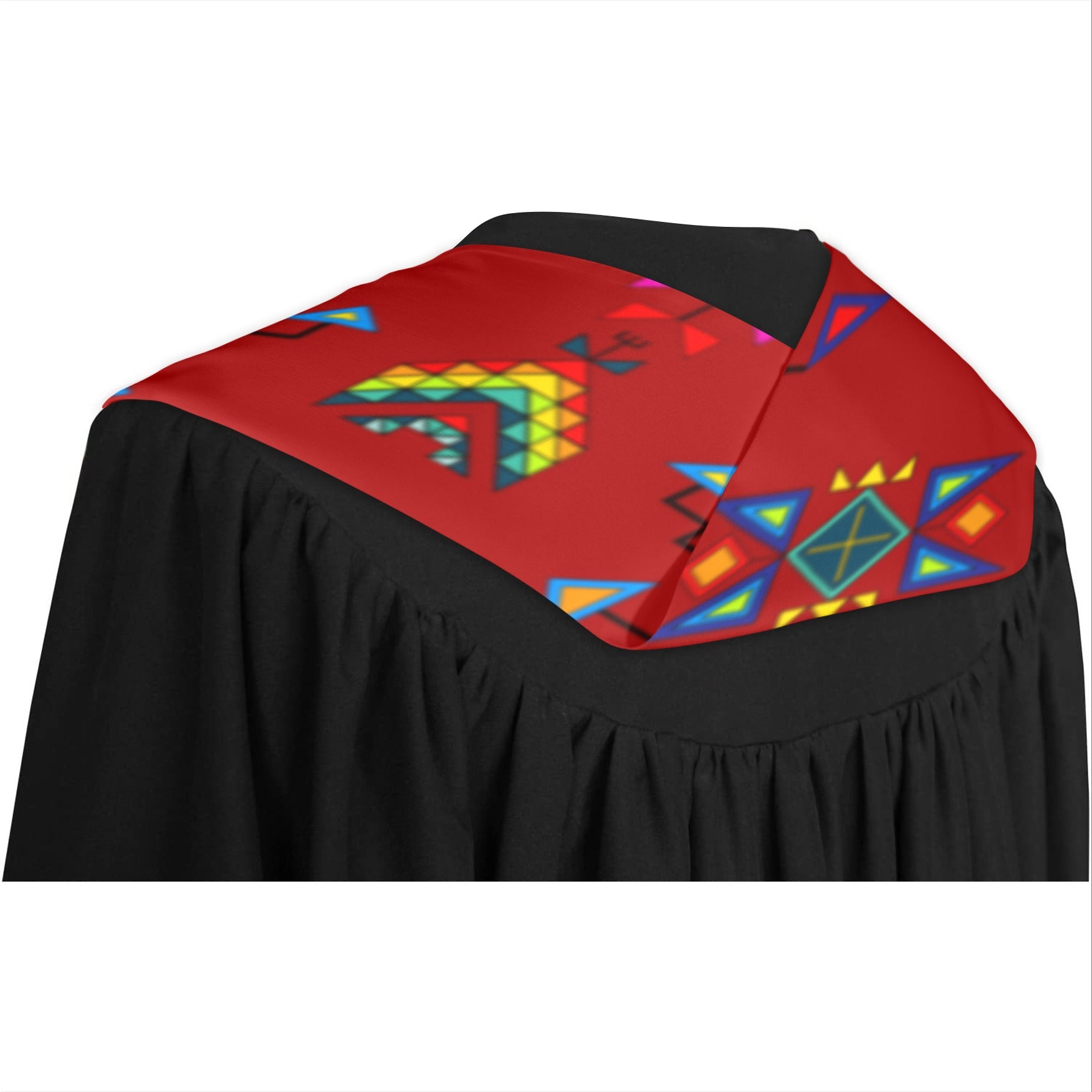 Buffalo Jump Red Graduation Stole