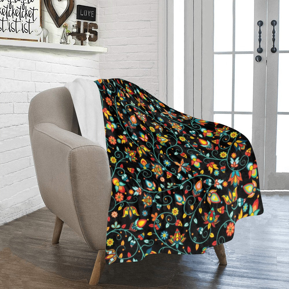 Thorny Path Black Ultra-Soft Micro Fleece Blanket 40"x50"