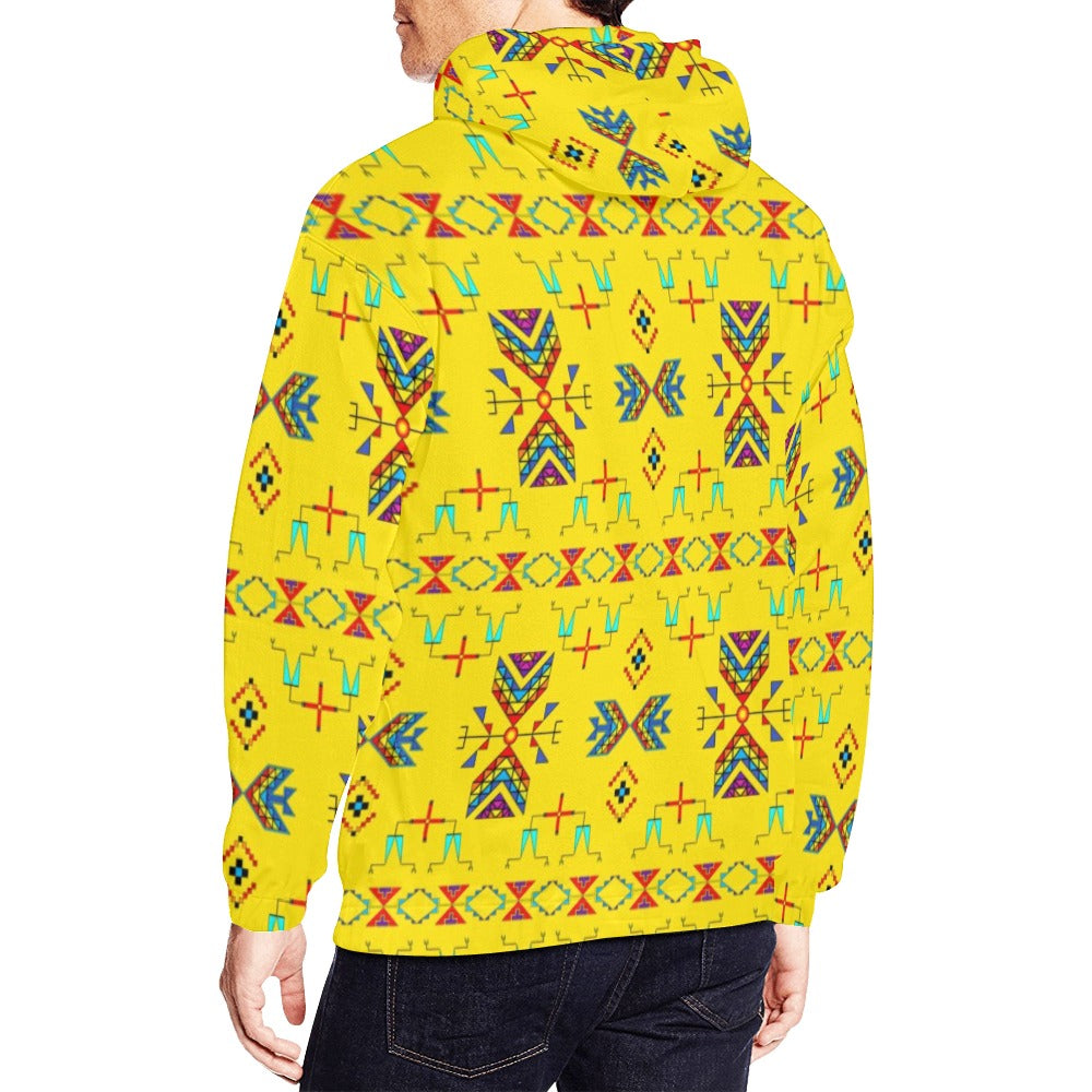 Rainy Chief Rainbow Yellow Hoodie for Men (USA Size)