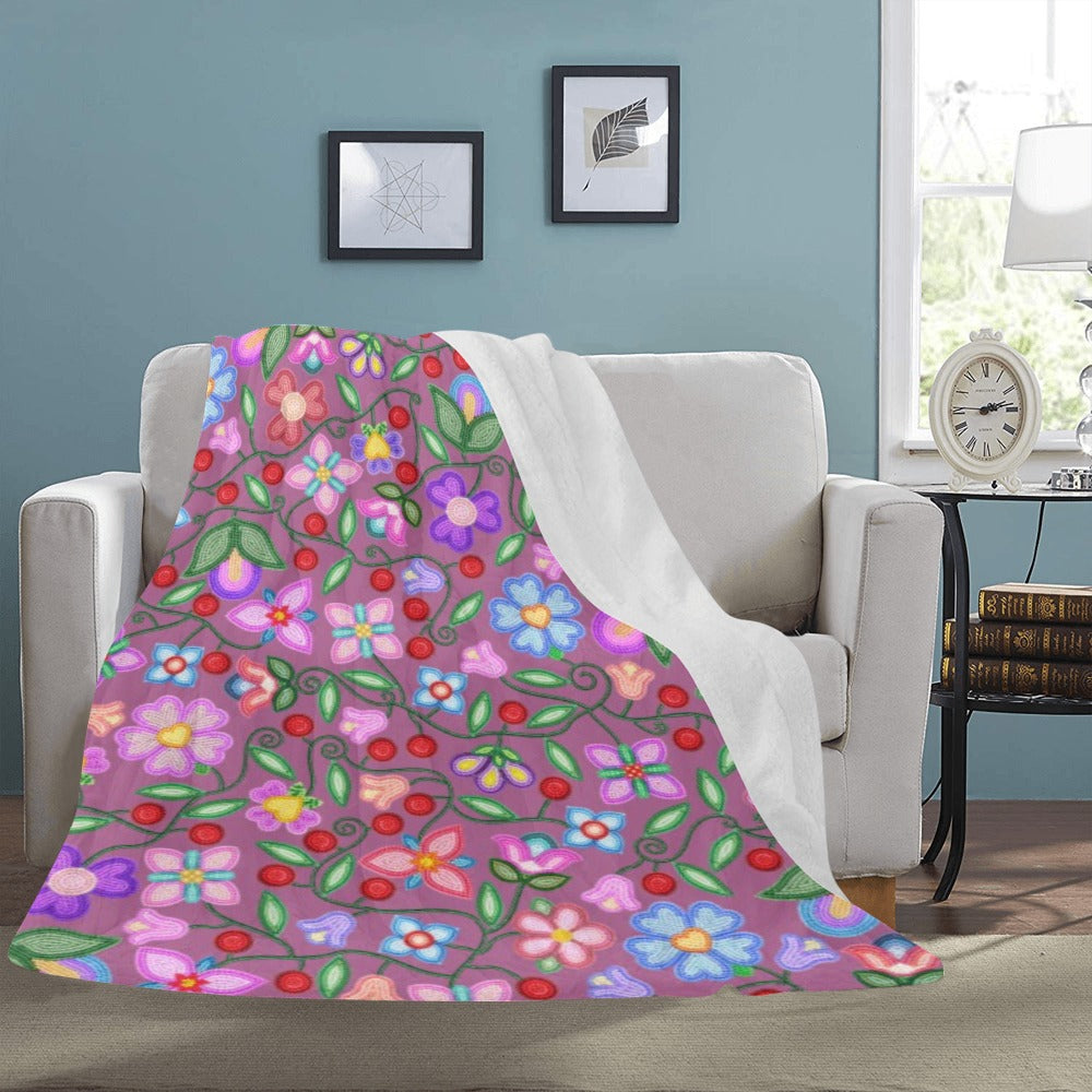 Petal Harmony Dusty Rose Ultra-Soft Micro Fleece Blanket 60"x80"