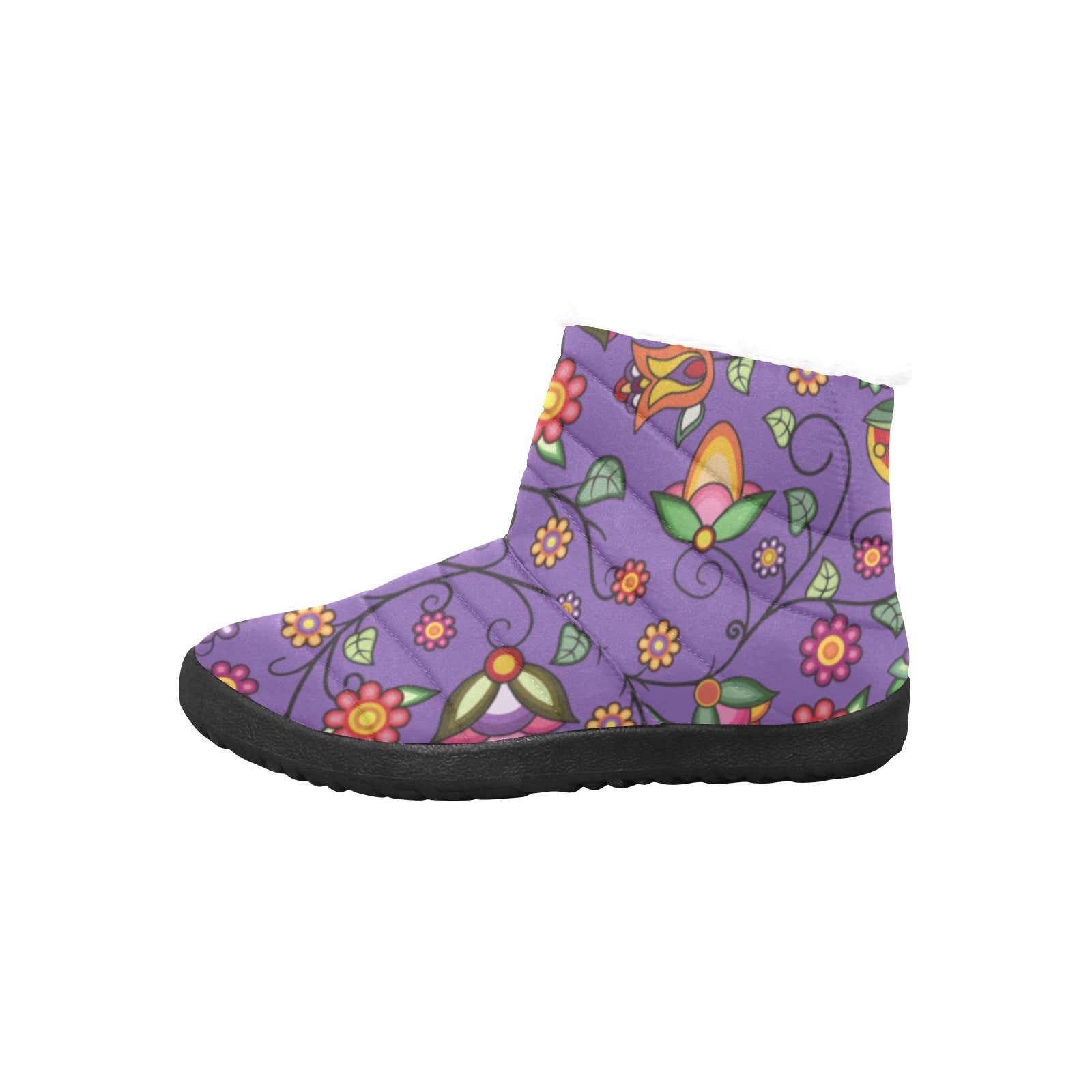 Heartbeat Petals Purple Men's Padded Winter Boot