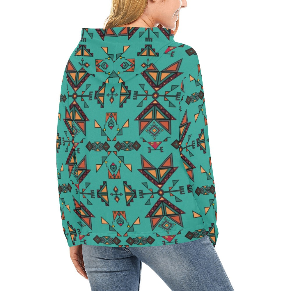 Arrow Dawn Turquoise Hoodie for Women (USA Size)