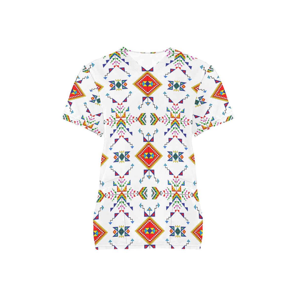 Buffalo Jump White Scrub Top