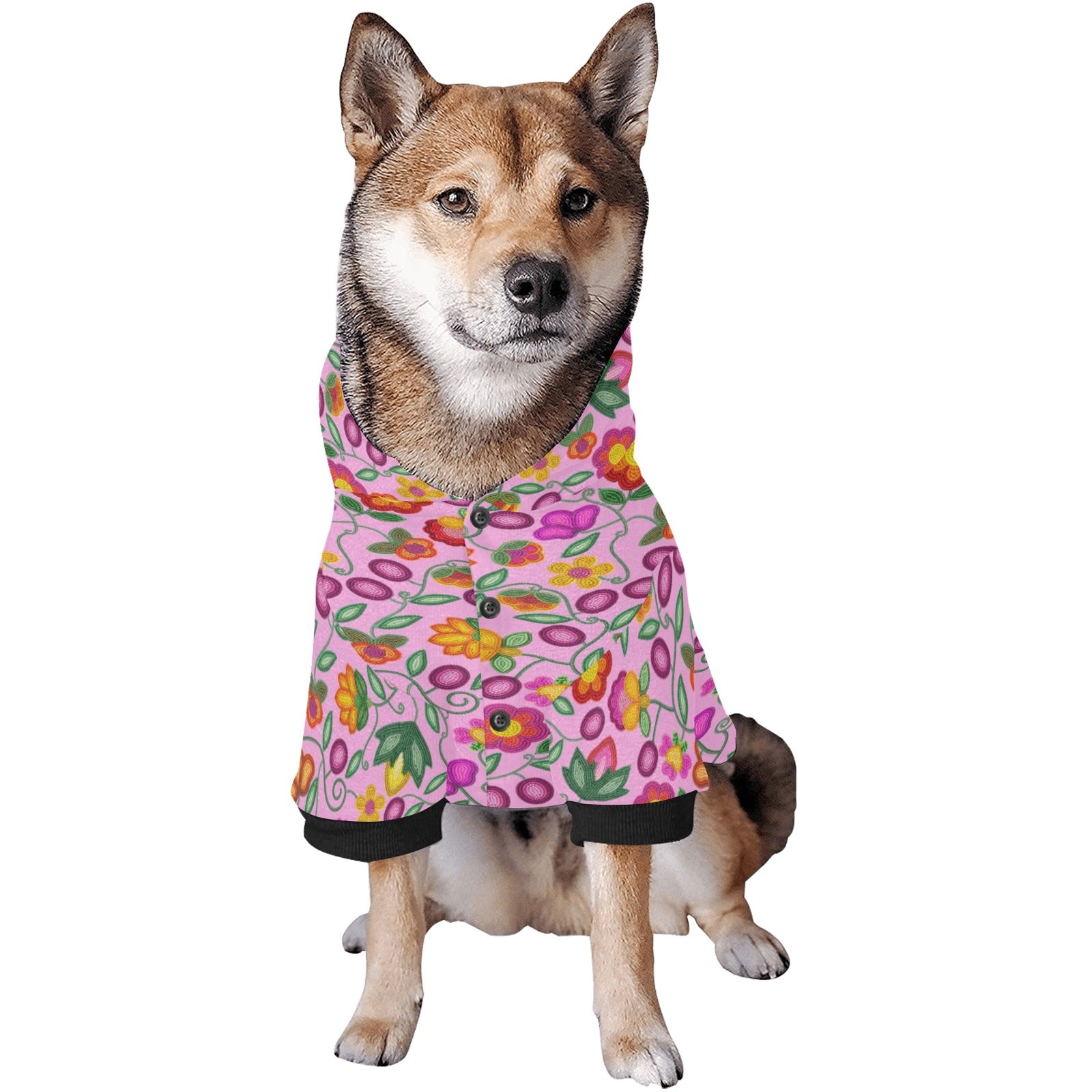 Boreal Bounty Pink Pet Dog Hoodie