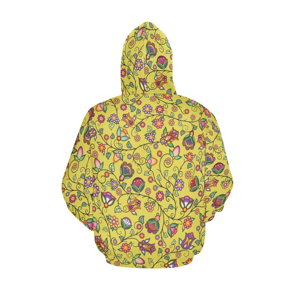 Heartbeat Petals Yellow Hoodie for Men (USA Size)