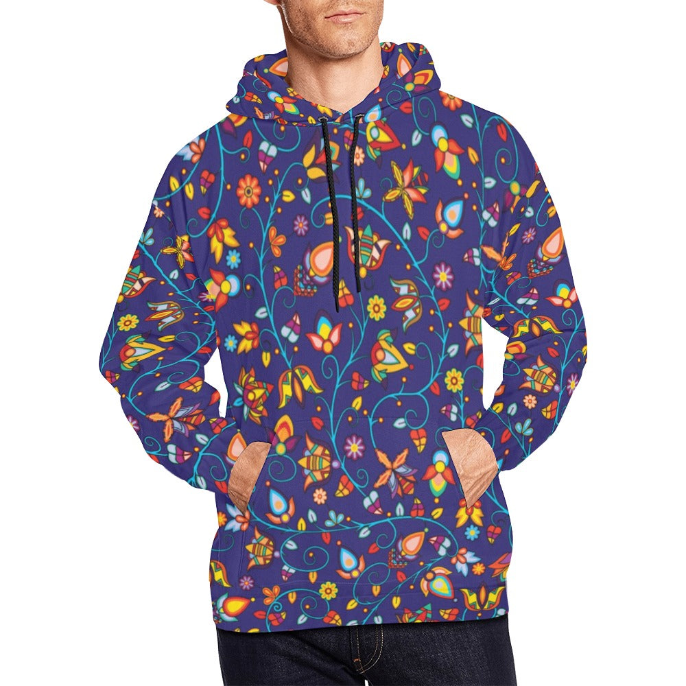 Thorny Path Blue Hoodie for Men (USA Size)