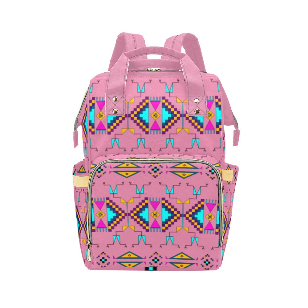 Rite of Passage Pink Multi-Function Diaper Backpack/Diaper Bag