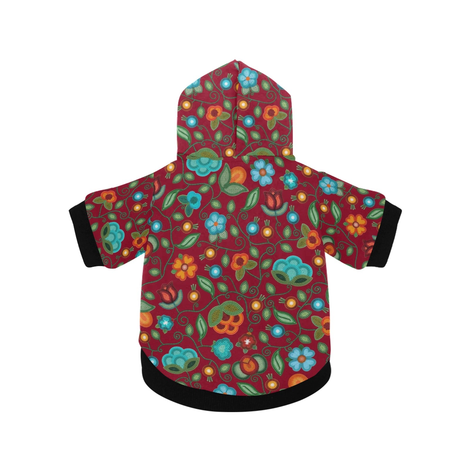 Prairie Fire Petals Red Pet Dog Hoodie
