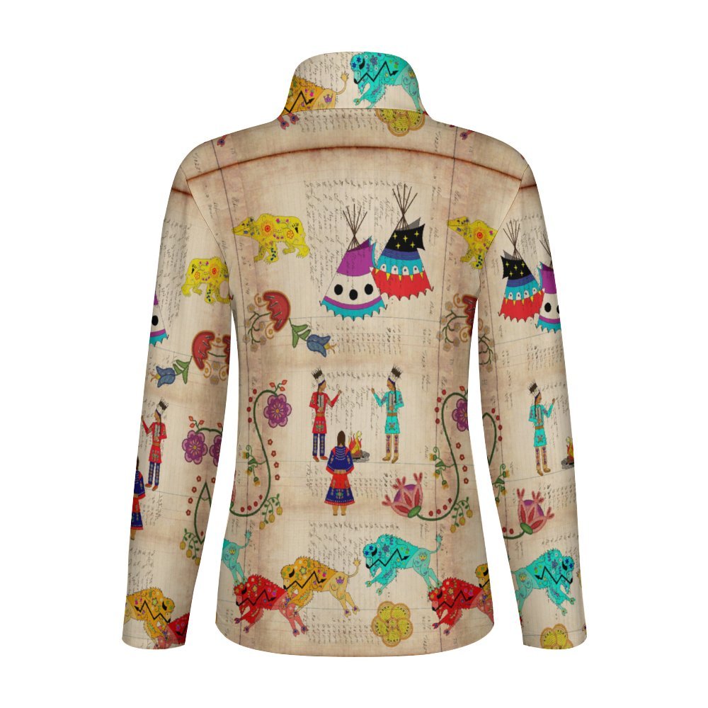 Floral Ledger Way of Life Long Sleeve Yoga Shirt