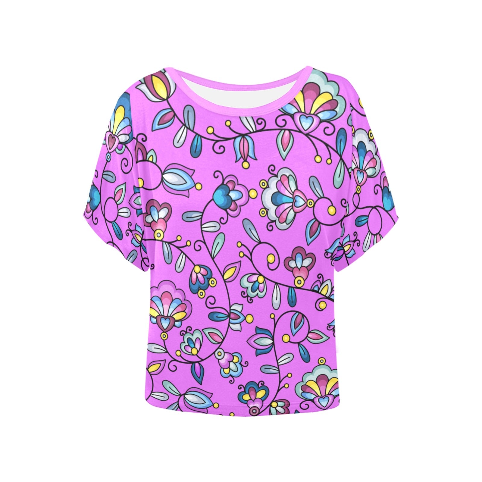 Autumn Bundle Blessing Purple Women's Batwing-Sleeved Blouse T shirt