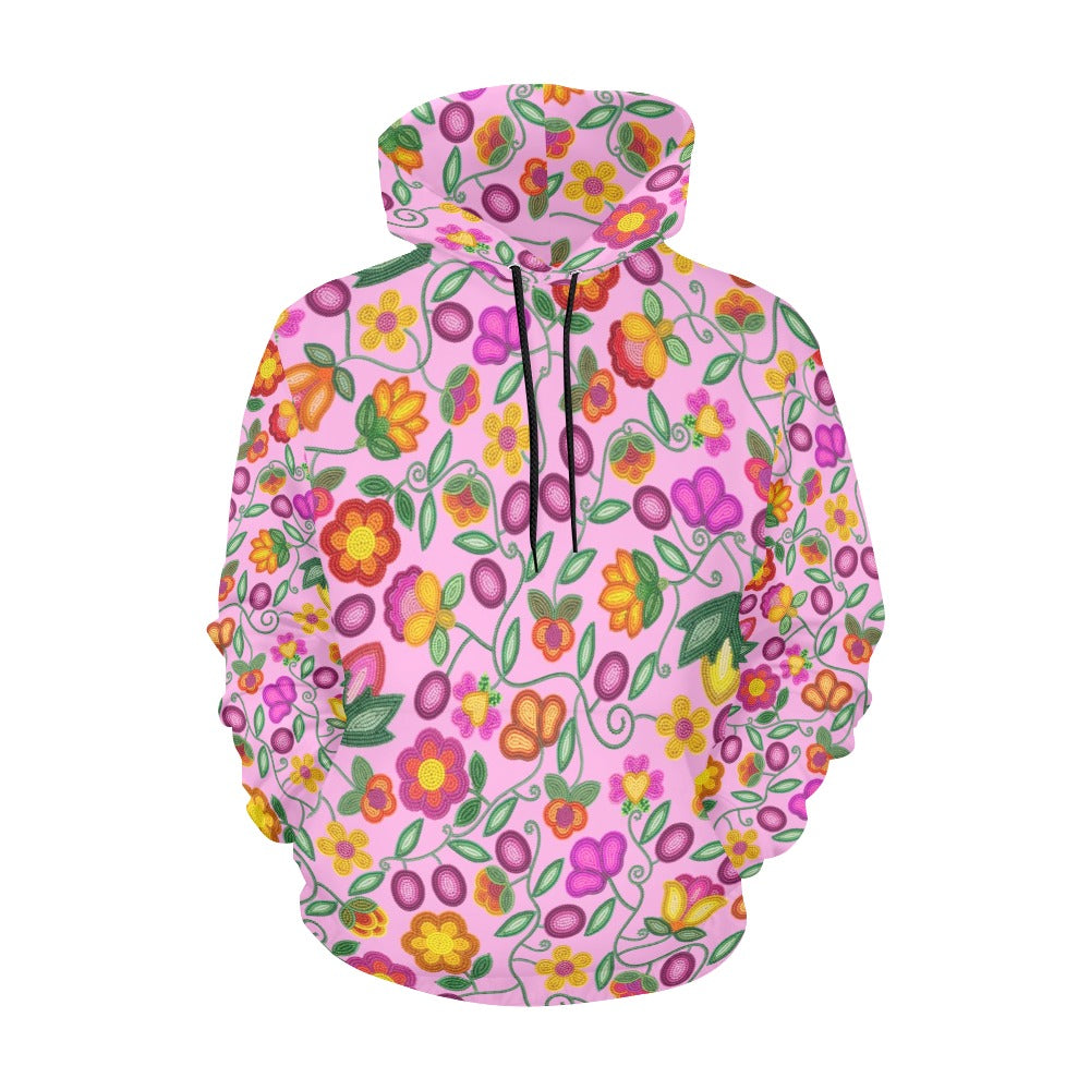 Boreal Bounty Pink All Over Print Hoodie for Women (USA Size)