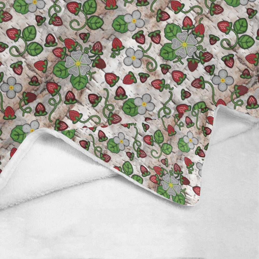 Strawberry Dreams Br Bark Ultra-Soft Micro Fleece Blanket 60"x80"