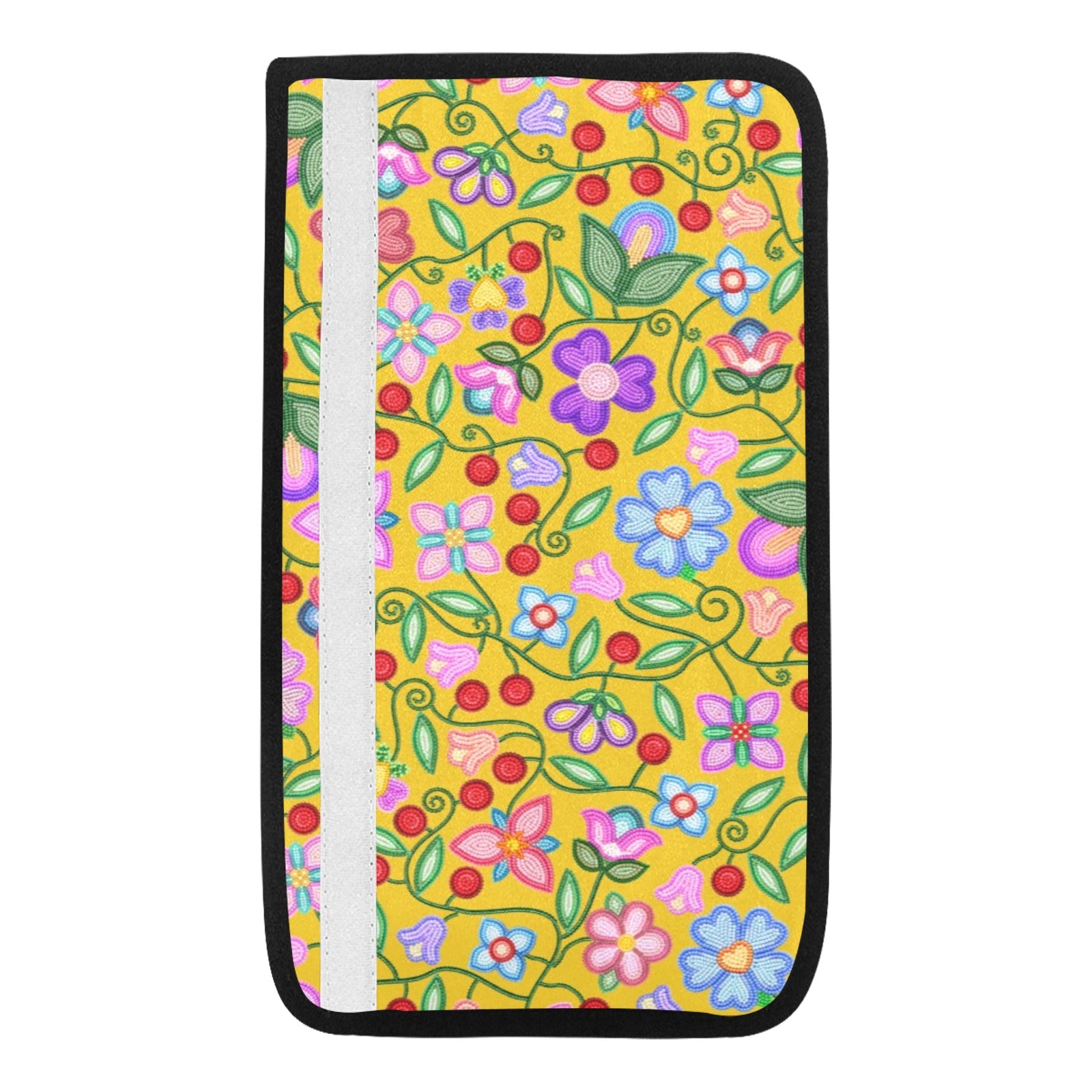 Petal Harmony Ochre Car Seat Belt Cover 7''x12.6'' (Pack of 2)