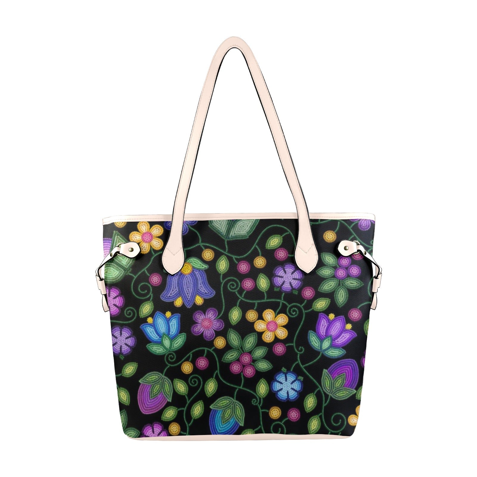 Bloom Uplift Black Clover Canvas Tote Bag