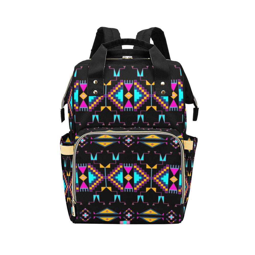 Rite of Passage Black Multi-Function Diaper Backpack/Diaper Bag